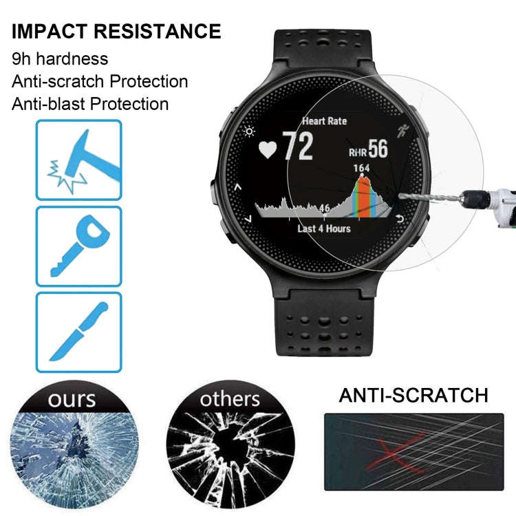 For Garmin Forerunner 235 Lite 0.26mm 2.5D 9H Tempered Glass Film Screen Protector