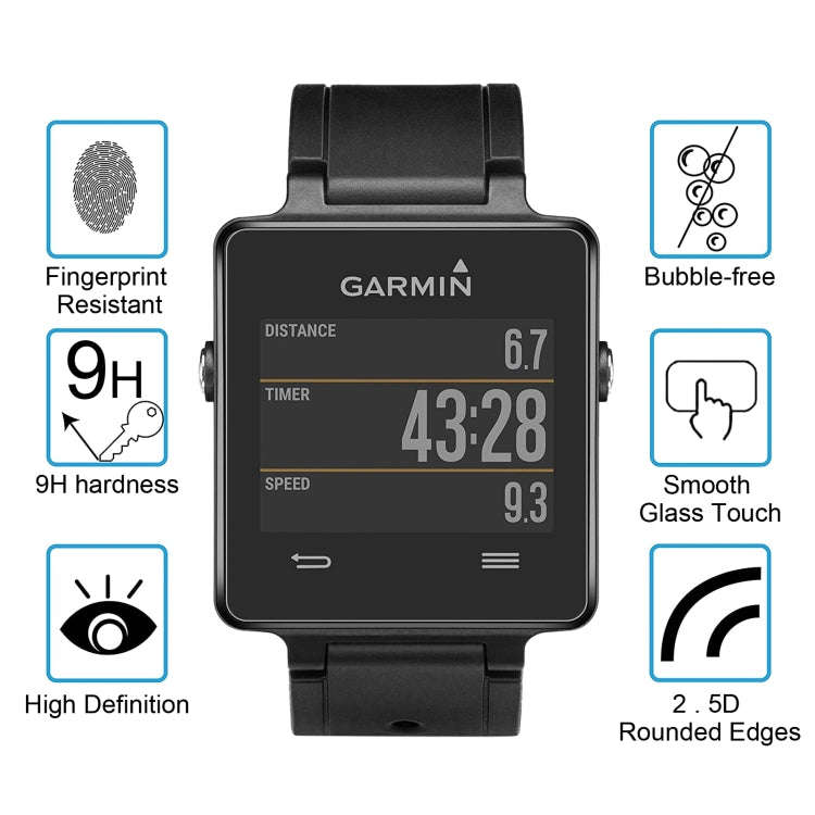 For Garmin Vivoactive 0.26mm 2.5D 9H Tempered Glass Film Screen Protector