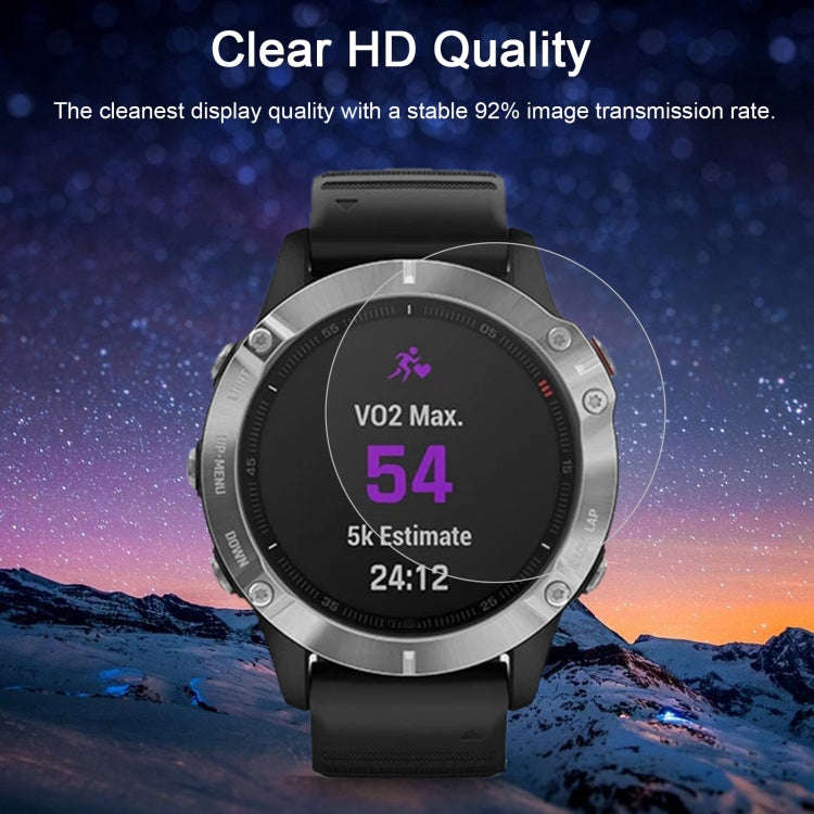 For Garmin Fenix 6 0.26mm 2.5D 9H Tempered Glass Film Screen Protector