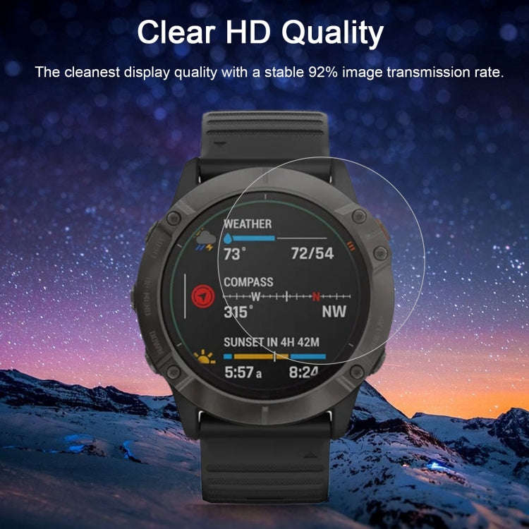 For Garmin Fenix 6X 0.26mm 2.5D 9H Tempered Glass Film Screen Protector