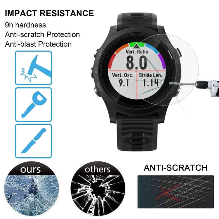 For Garmin Forerunner 635 0.26mm 2.5D 9H Tempered Glass Film Screen Protector