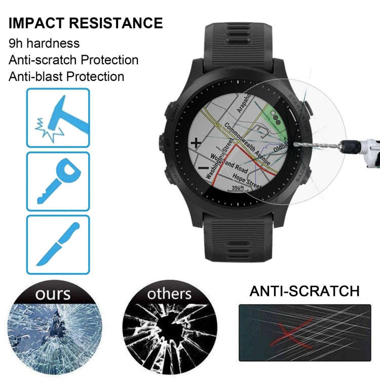 For Garmin Forerunner 945 0.26mm 2.5D 9H Tempered Glass Film Screen Protector