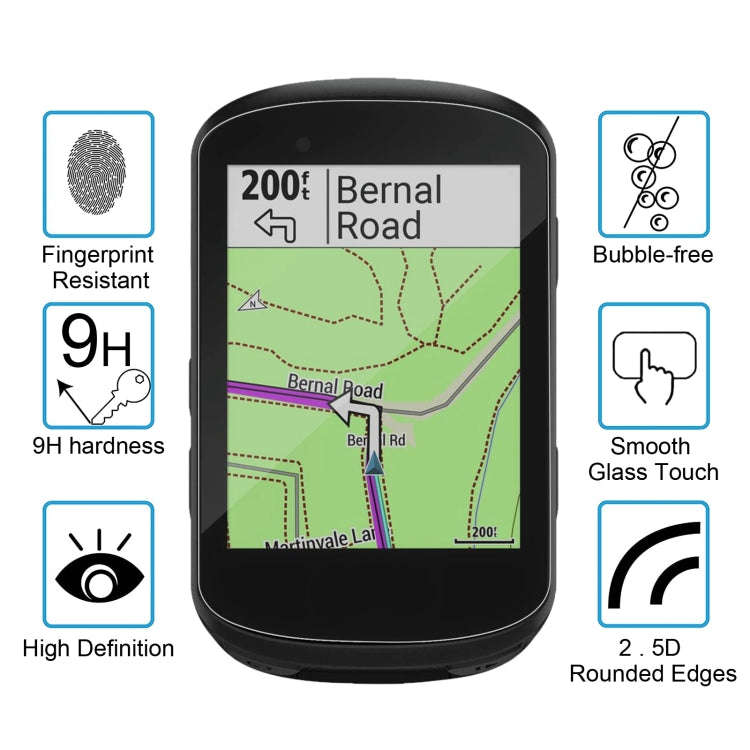 For Garmin Edge 530 0.26mm 2.5D 9H Tempered Glass Film Screen Protector