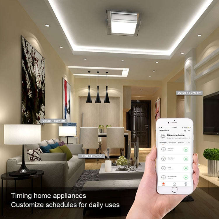 120 Type WiFi Smart Wall Touch Switch, US Plug(White)