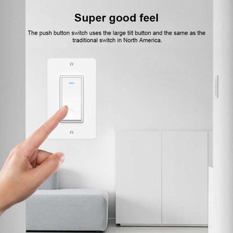 120 Type WiFi Smart Wall Touch Switch, US Plug(White)