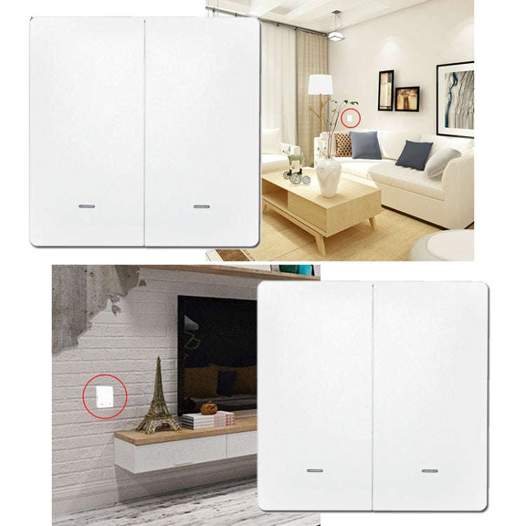 2 Buttons Intelligent Switch Smart Wall Switch (White)