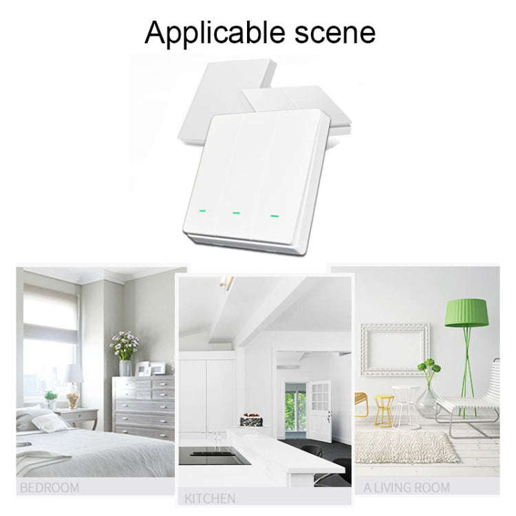 2 Buttons Intelligent Switch Smart Wall Switch (White)