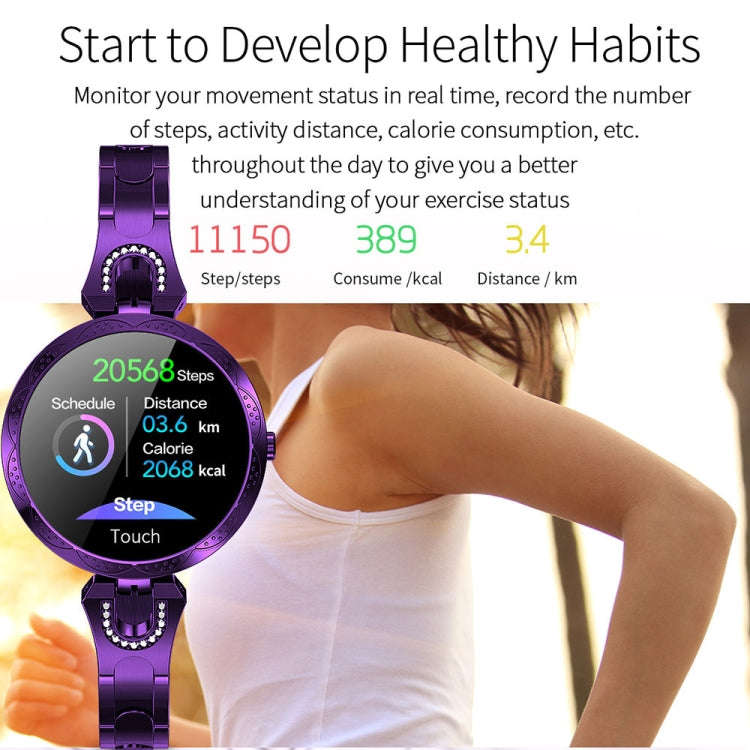 AK15 Fashion Smart Female Bracelet, 1.08 inch Color LCD Screen, IP67 Waterproof, Support Heart Ra...