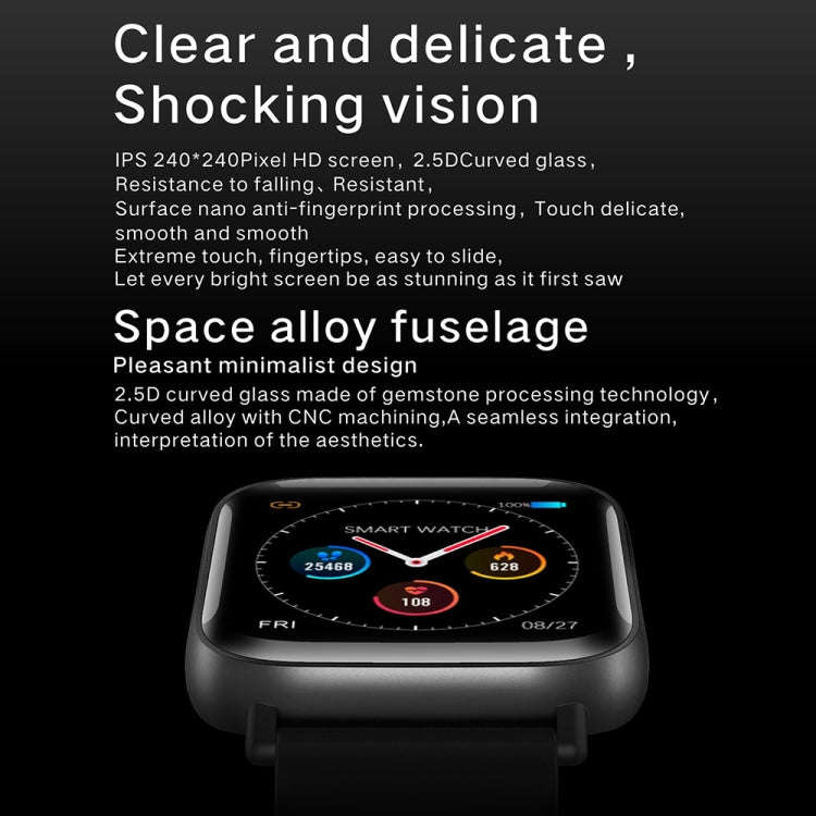 Q10 Fashion Smart Sports Watch, 1.3 inch TFT Screen, IP67 Waterproof, Support Heart Rate / Blood ...