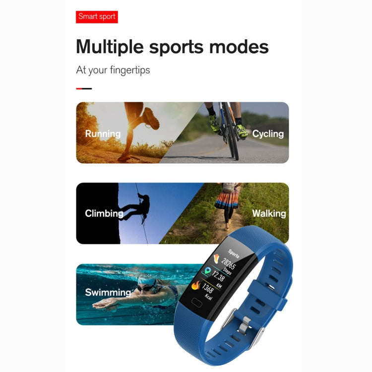 Y10 0.96 inch TFT Color Screen Smart Bracelet, Support Call Reminder/ Heart Rate Monitoring /Bloo...
