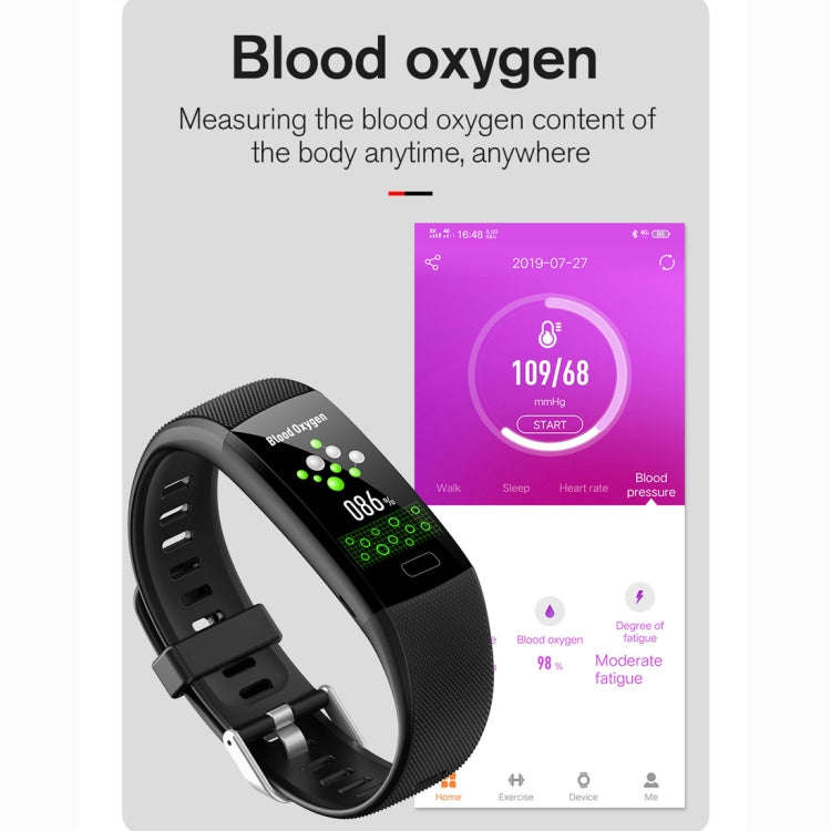 Y10 0.96 inch TFT Color Screen Smart Bracelet, Support Call Reminder/ Heart Rate Monitoring /Bloo...