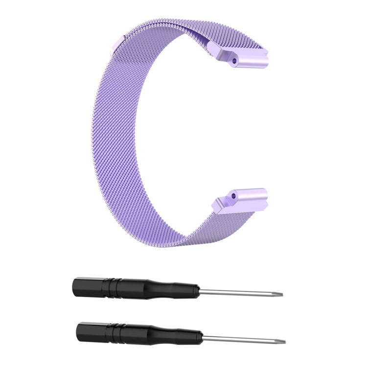 Milanese Watch Band for Garmin Forerunner 235 26cm(Light Purple)