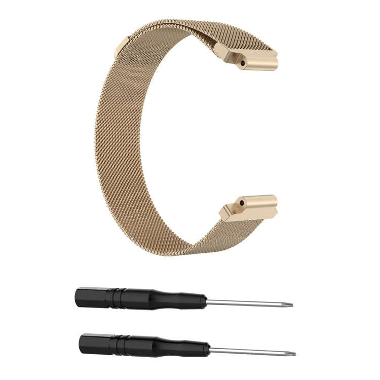 Milanese Watch Band for Garmin Forerunner 235 22cm(Champagne Gold)