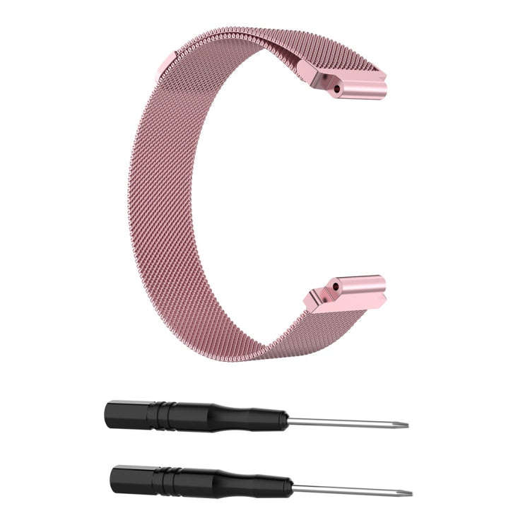 Milanese Watch Band for Garmin Forerunner 235 22cm(Pink)