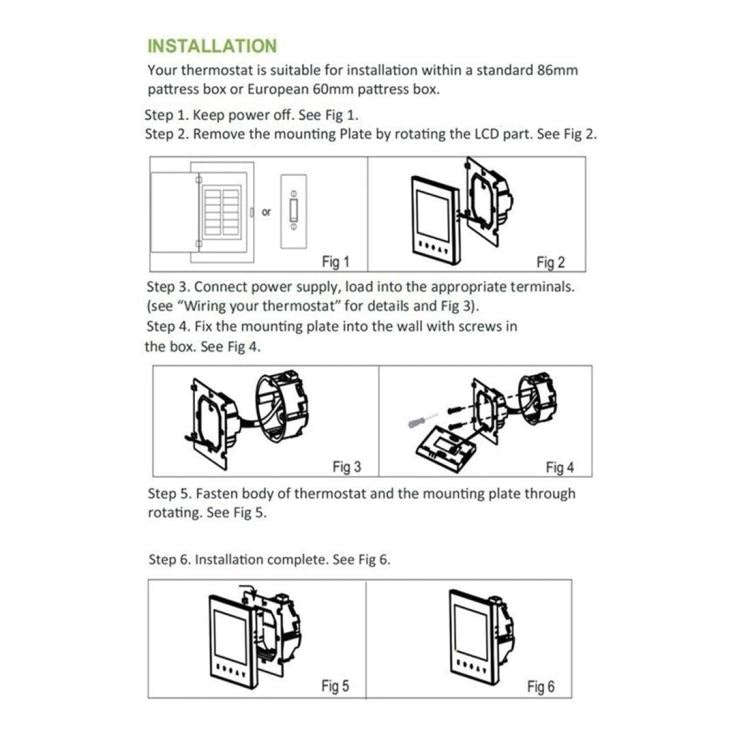 BHT-002GBLW 16A Load Electronic Heating Type LCD Digital Heating Room Thermostat with Sensor & Ti...