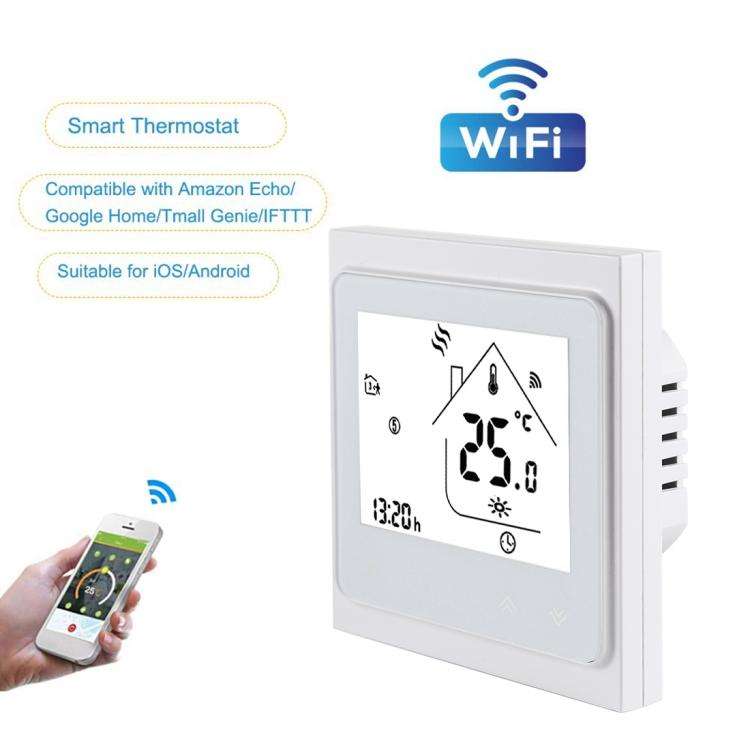 BHT-002GBLW 16A Load Electronic Heating Type LCD Digital Heating Room Thermostat with Sensor & Ti...
