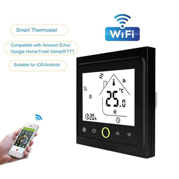 BHT-002GCLW 3A Load Water / Gas Boiler Type LCD Digital Heating Room Thermostat with Time Display...