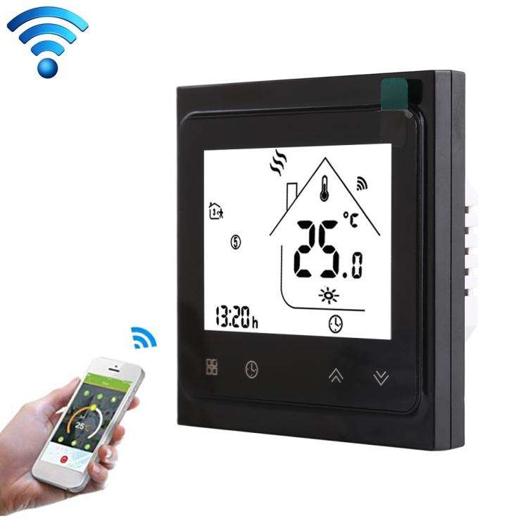 BHT-002GALW 3A Load Water Heating Type LCD Digital Heating Room Thermostat with Time Display, WiF...