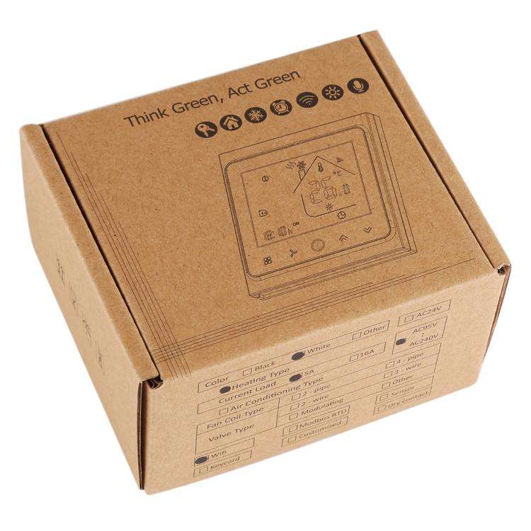 BHT-002GALW 3A Load Water Heating Type LCD Digital Heating Room Thermostat with Time Display, WiF...