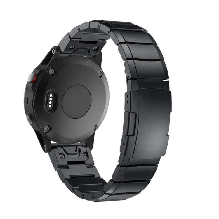 Quick Dismantling Steel Watch Band for Garmin Fenix 5 22mm(Black)