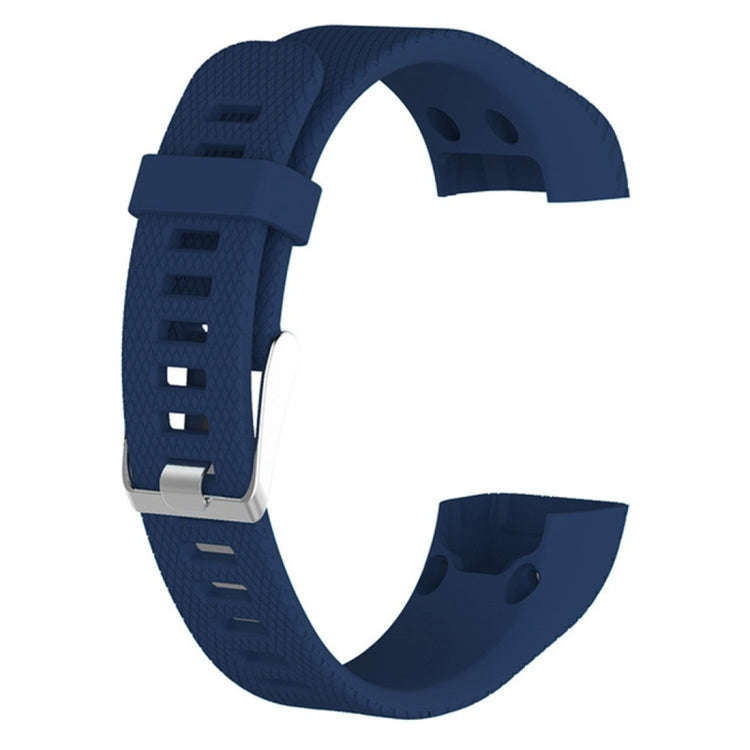 Smart Watch Silicone Watch Band for Garmin Vivosmart HR+(Dark Blue)