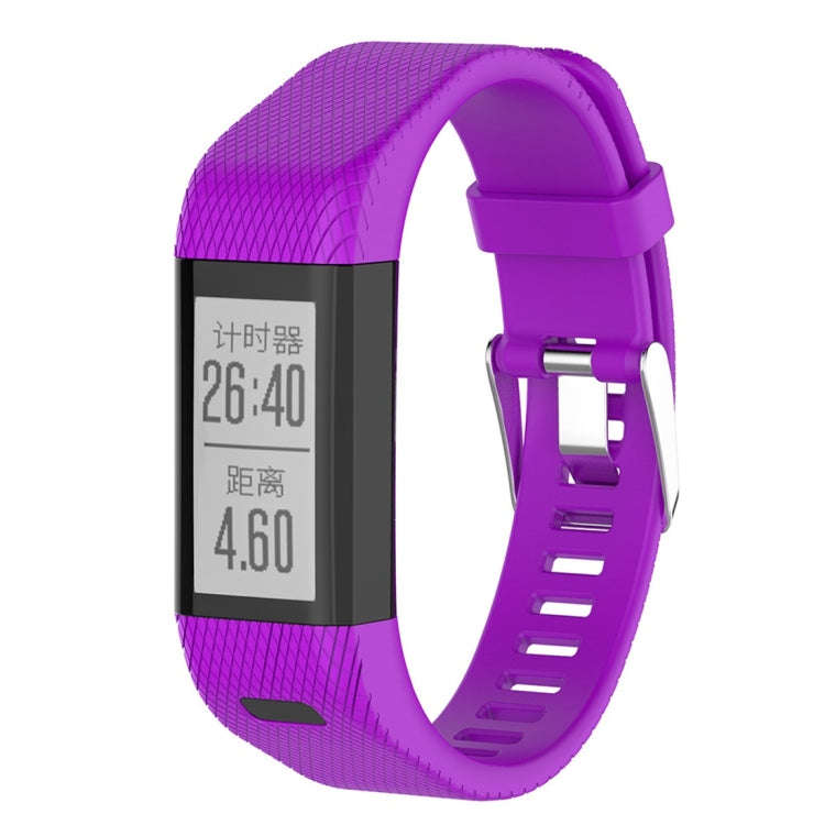Smart Watch Silicone Watch Band for Garmin Vivosmart HR+(Purple)