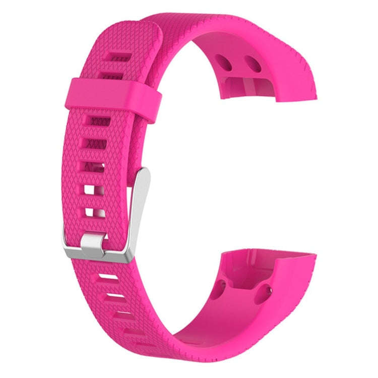 Smart Watch Silicone Watch Band for Garmin Vivosmart HR+(Rose Red)