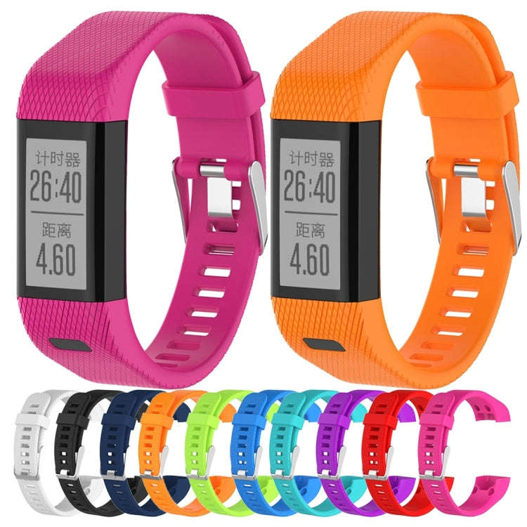 Smart Watch Silicone Watch Band for Garmin Vivosmart HR+(Rose Red)
