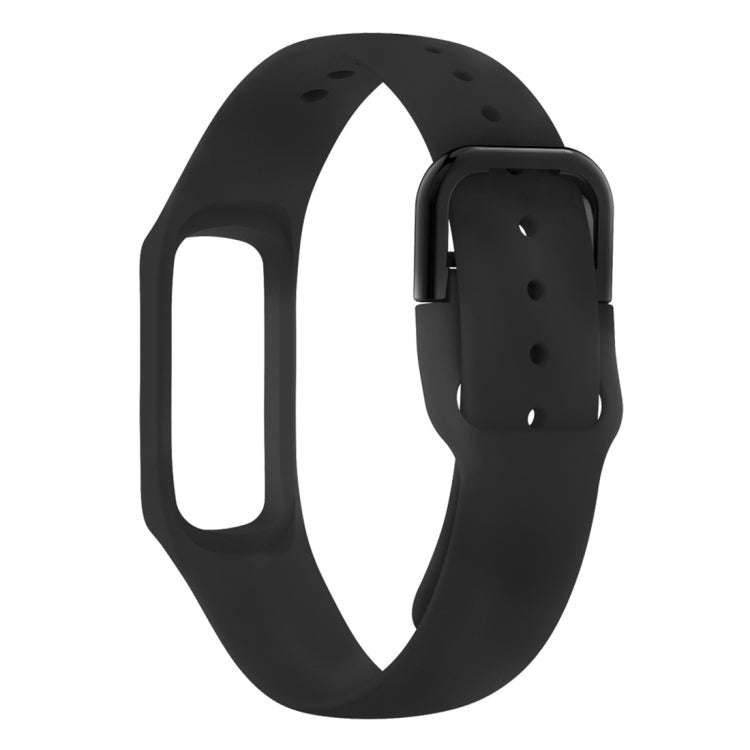 Smart Watch Pure Color Silicone Watch Band for Galaxy Fit-e(Black)