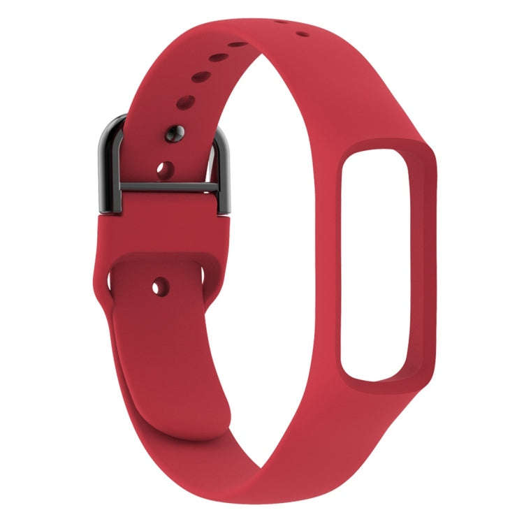 Smart Watch Pure Color Silicone Watch Band for Galaxy Fit-e(Red)