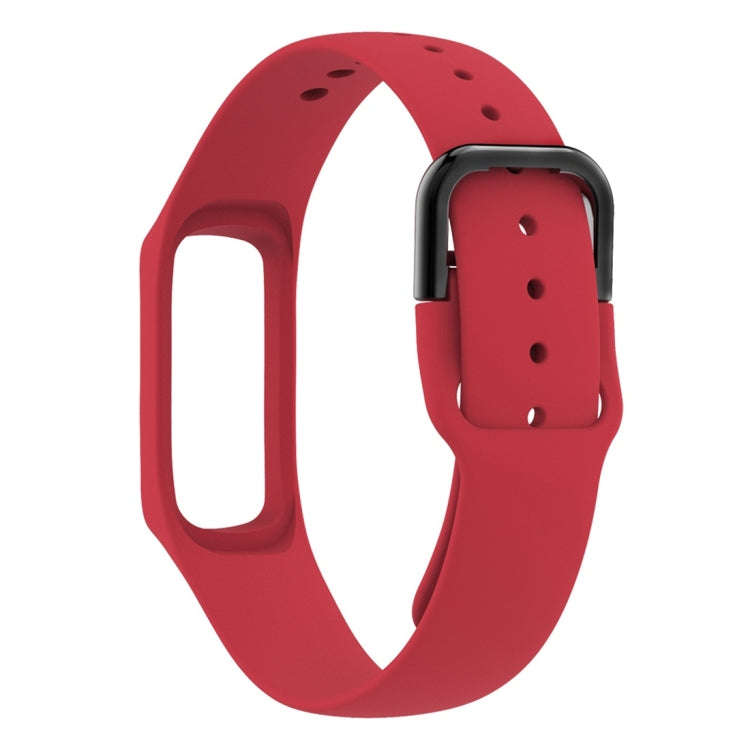 Smart Watch Pure Color Silicone Watch Band for Galaxy Fit-e(Red)