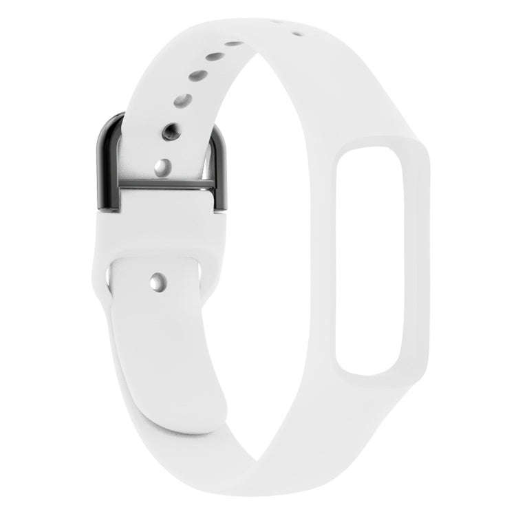 Smart Watch Pure Color Silicone Watch Band for Galaxy Fit-e(White)