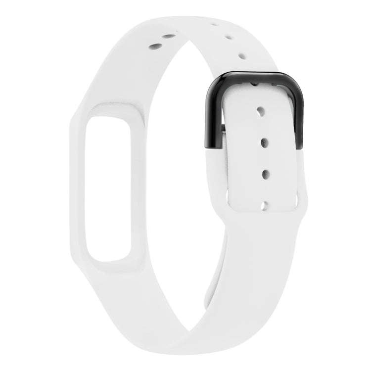 Smart Watch Pure Color Silicone Watch Band for Galaxy Fit-e(White)