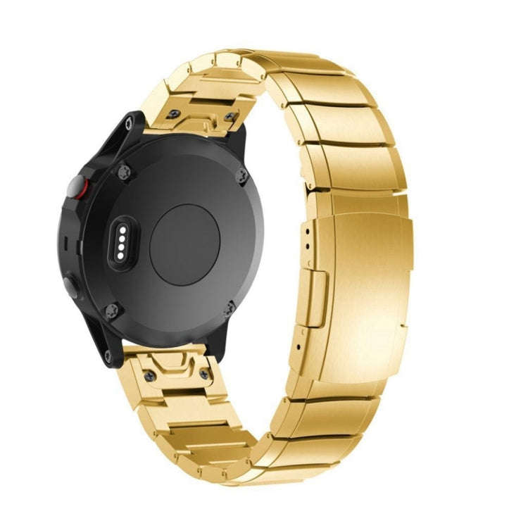 Quick Dismantling Steel Watch Band for Garmin Fenix 5S 20mm(Gold)