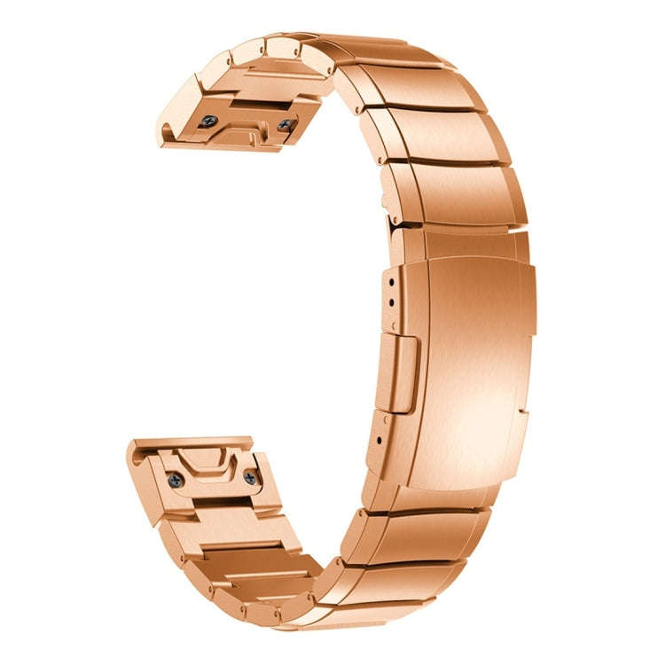 Quick Dismantling Steel Watch Band for Garmin Fenix 5S 20mm(Rose Gold)