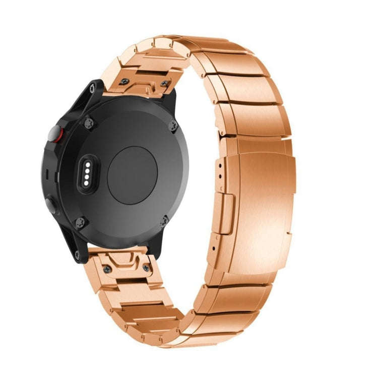 Quick Dismantling Steel Watch Band for Garmin Fenix 5S 20mm(Rose Gold)