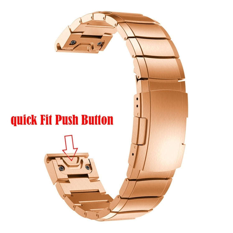 Quick Dismantling Steel Watch Band for Garmin Fenix 5S 20mm(Rose Gold)