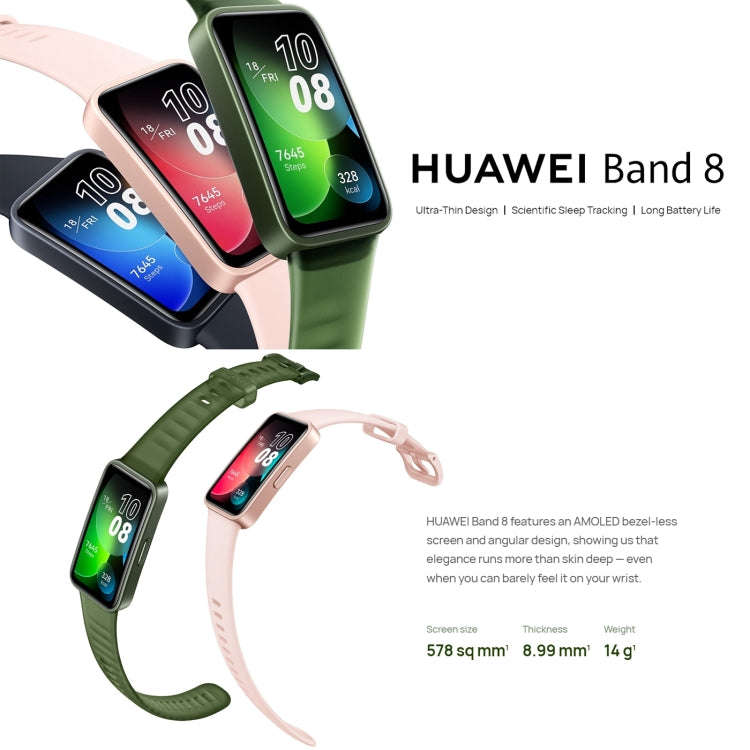 HUAWEI Band 8 Standard 1.47 inch AMOLED Smart Watch, Support Heart Rate / Blood Pressure / Blood ...