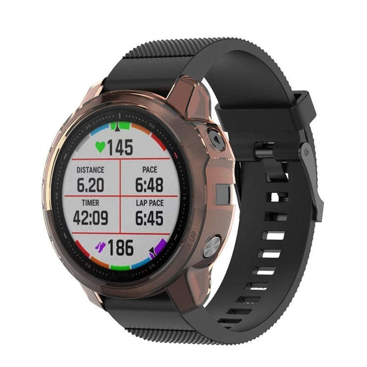 For Garmin Fenix 6s TPU Half Coverage Smart Watch Protevtice Case(Orange)