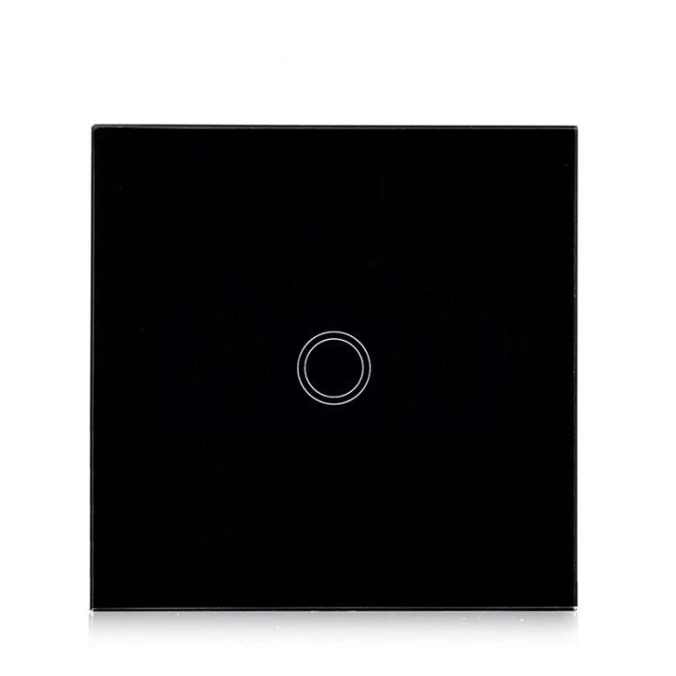 86mm 1 Gang Tempered Glass Panel Wall Switch Smart Home Light Touch Switch with RF433 Remote Cont...
