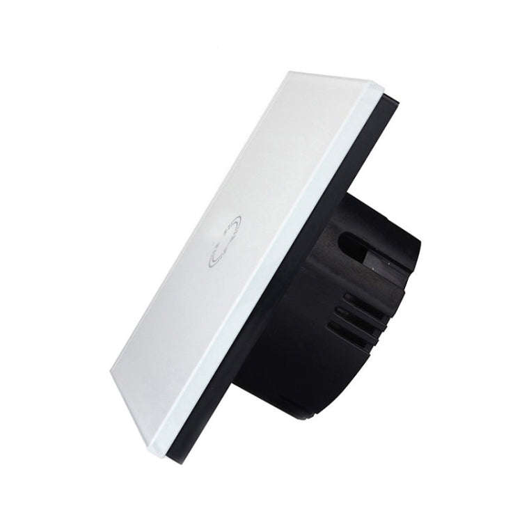 86mm 1 Gang Tempered Glass Panel Wall Switch Smart Home Light Touch Switch with RF433 Remote Cont...