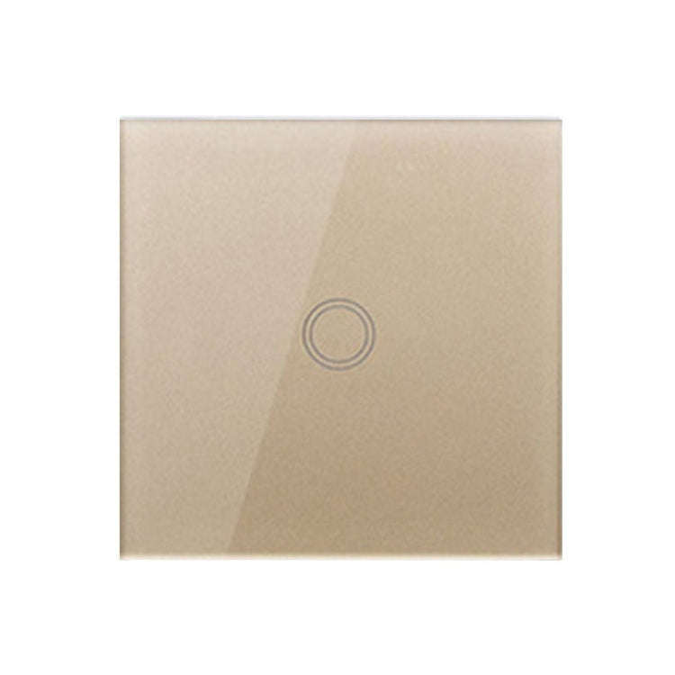 86mm 1 Gang Tempered Glass Panel Wall Switch Smart Home Light Touch Switch with RF433 Remote Cont...