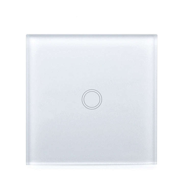 86mm 1 Gang Tempered Glass Panel Wall Switch Smart Home Light Touch Switch with RF433 Remote Cont...
