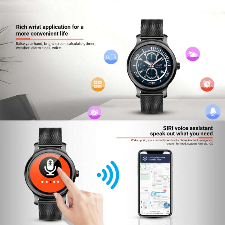 SMA-R2 1.3 inches IPS Screen Smart Watch IP65 Waterproof,Support Call /Message Reminder /Dual-mod...