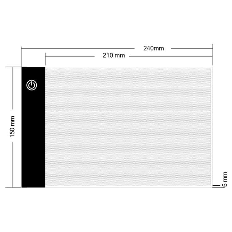 2.2W 5V LED Three Level of Brightness Dimmable A5 Acrylic USB Copy Boards Anime Sketch Drawing Sk...