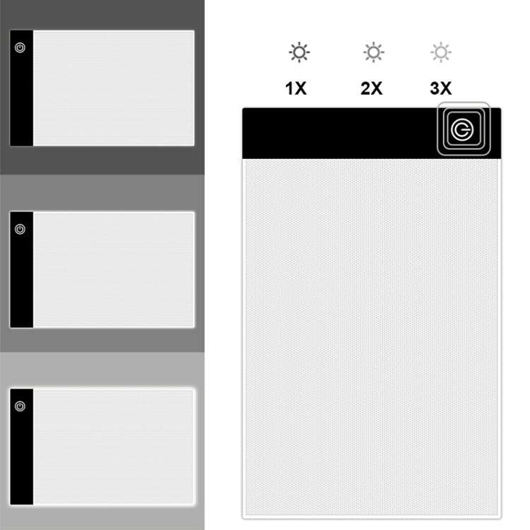 2.2W 5V LED Three Level of Brightness Dimmable A5 Acrylic USB Copy Boards Anime Sketch Drawing Sk...