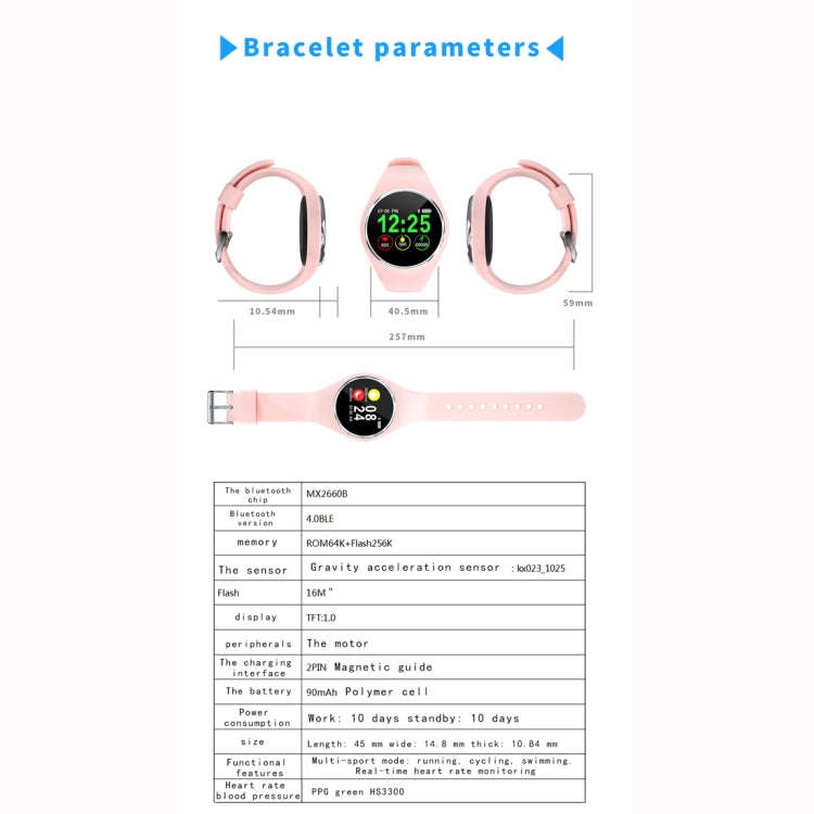DK01 1.0 inch TFT Color Screen IP67 Waterproof Bluetooth Smartwatch, Support Call Reminder/ Heart...