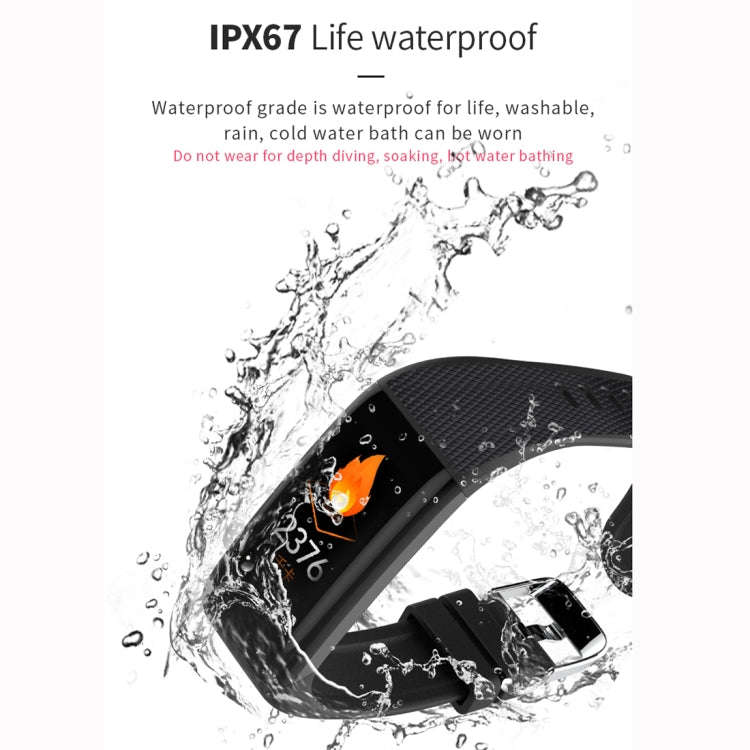 C20 1.14 inch IPS Touch Screen IPX67 Waterproof Smartwatch, Support Call Reminder/ Heart Rate Mon...