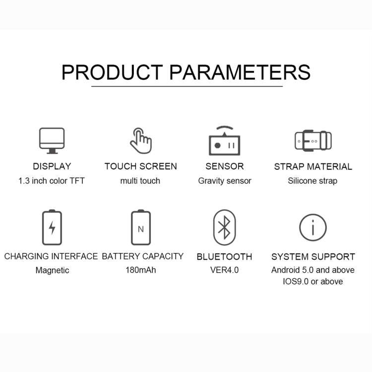X16 1.3 inch TFT Color Screen IP67 Waterproof Bluetooth Smartwatch, Support Call Reminder/ Heart ...