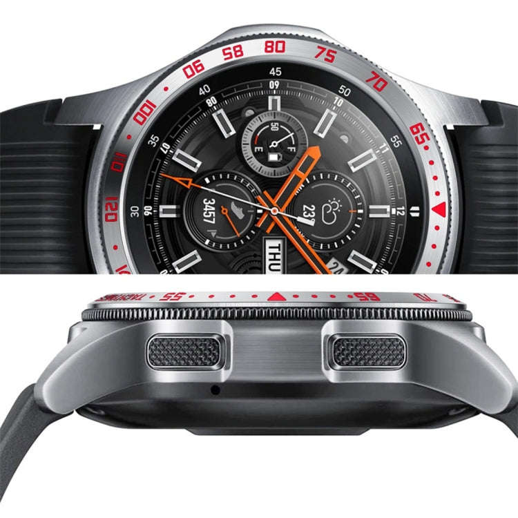 Dial Steel Protective Frame for Galaxy Watch 42mm(Red + White)